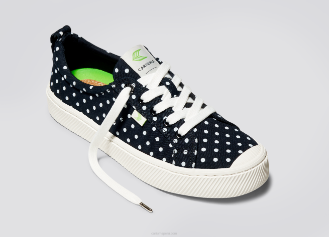 hombres Cariuma lienzo de lunares negros X60650