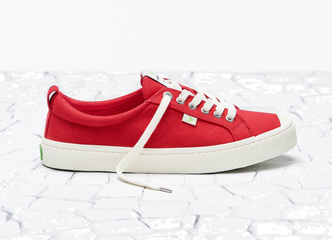 hombres Cariuma lienzo rojo X60622
