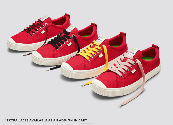hombres Cariuma lienzo rojo X60622