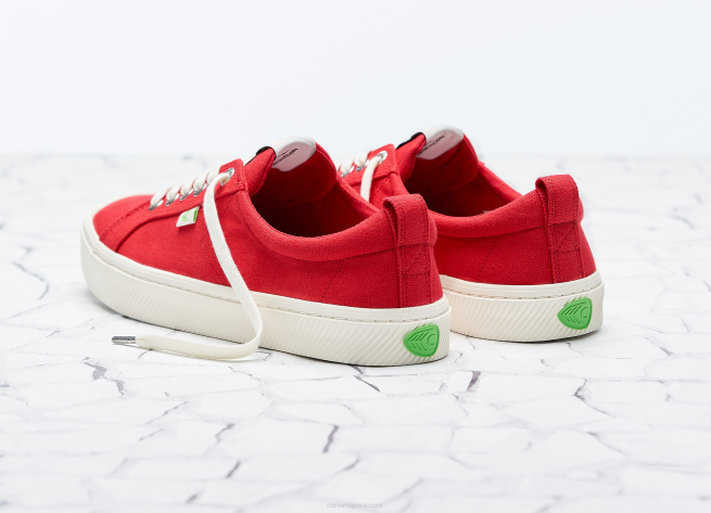 hombres Cariuma lienzo rojo X60622
