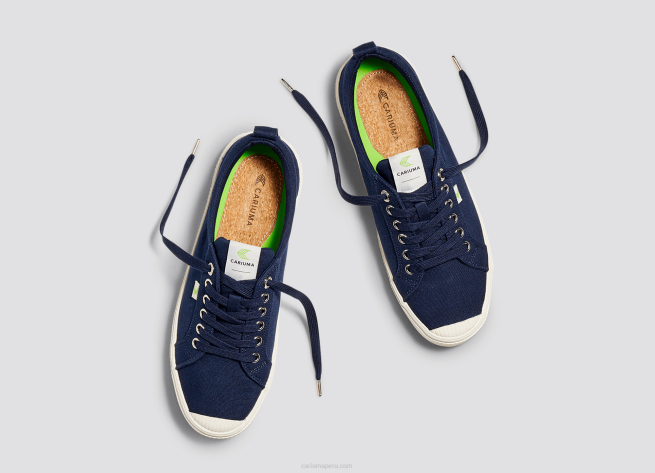 hombres Cariuma lona azul marino X6068