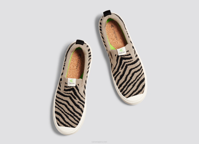hombres Cariuma punto con estampado de cebra X606172
