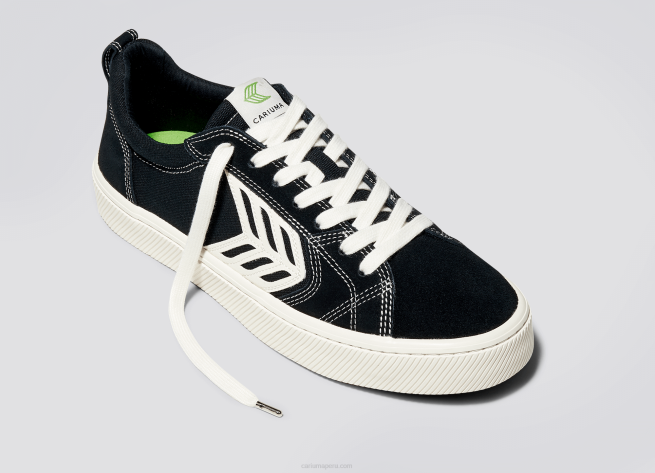 hombres Cariuma pie derecho (zapato único)-contraste negro/marfil X606156
