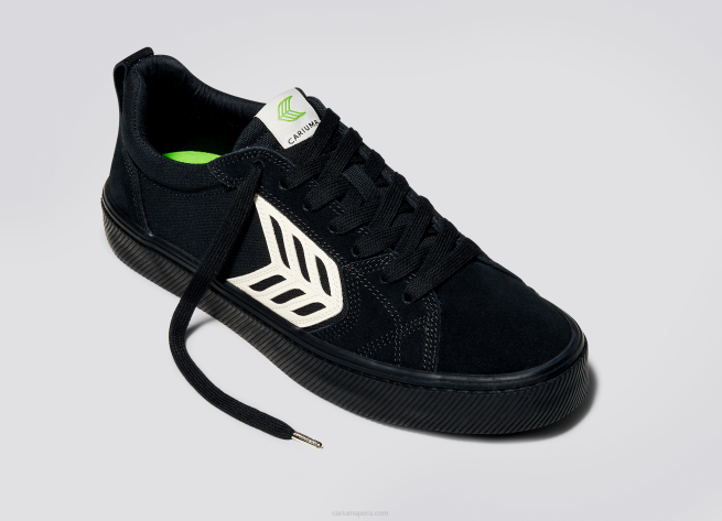 hombres Cariuma pie derecho (zapato único)-todo negro/marfil X606158
