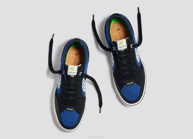hombres Cariuma negro y azul/marfil X606125