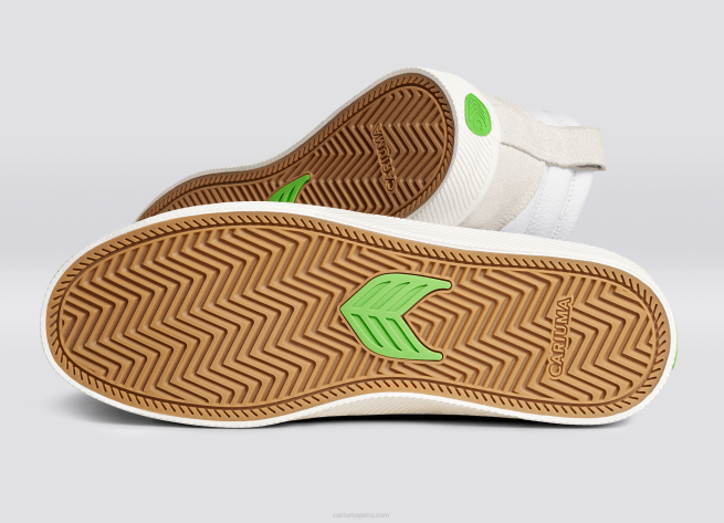 mujer Cariuma cuero premium blanco/negro X606365