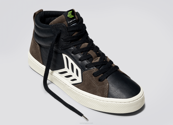 mujer Cariuma cuero premium negro/marfil X606364