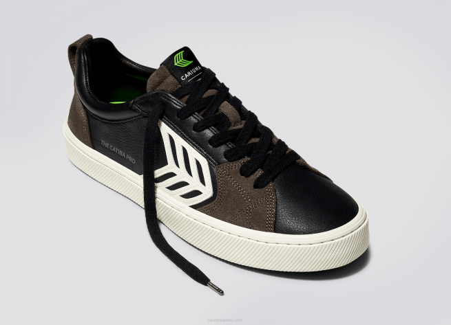 mujer Cariuma cuero premium negro/marfil X606357