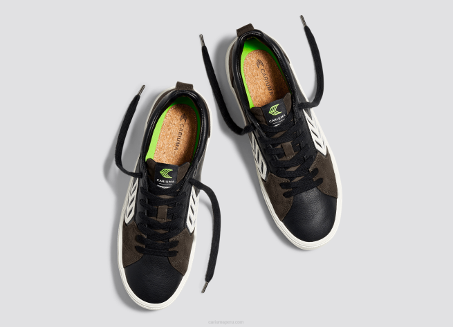 mujer Cariuma cuero premium negro/marfil X606357
