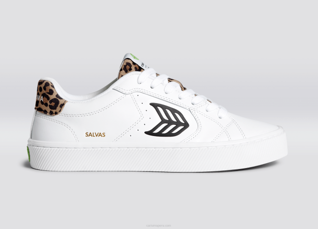 mujer Cariuma cuero lwg blanco/leopardo X606317