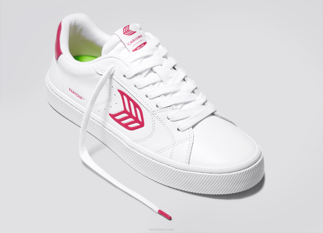mujer Cariuma pantone viva magenta cuero blanco X606294