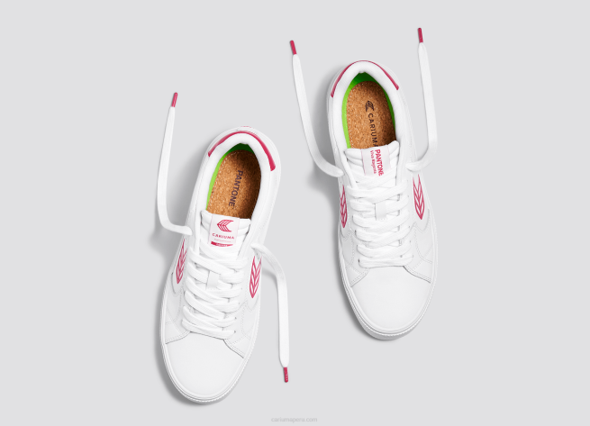 mujer Cariuma pantone viva magenta cuero blanco X606294